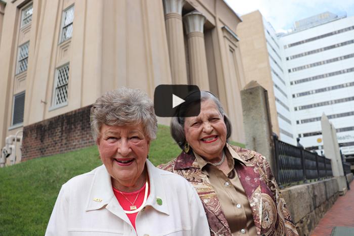 Donors Kathy Bobbitt and Bertha Rolfe